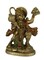 Gold Finish Flying Hanuman Carrying Herb Bearing Mountain Statue